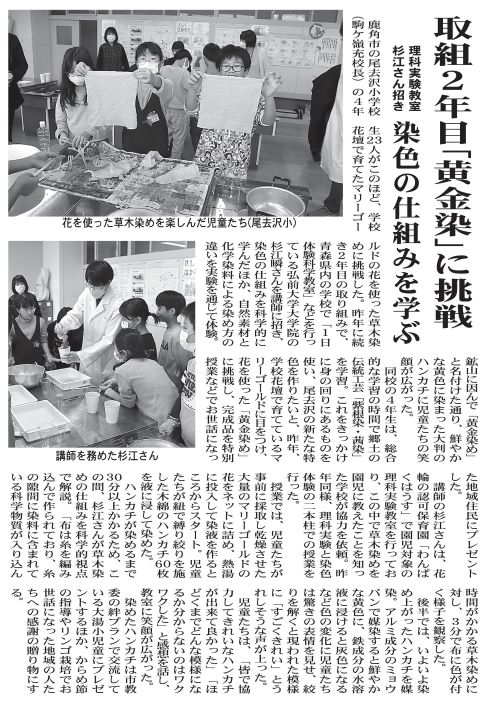 【在学生】杉江瞬さんの研究活動が新聞に掲載されました